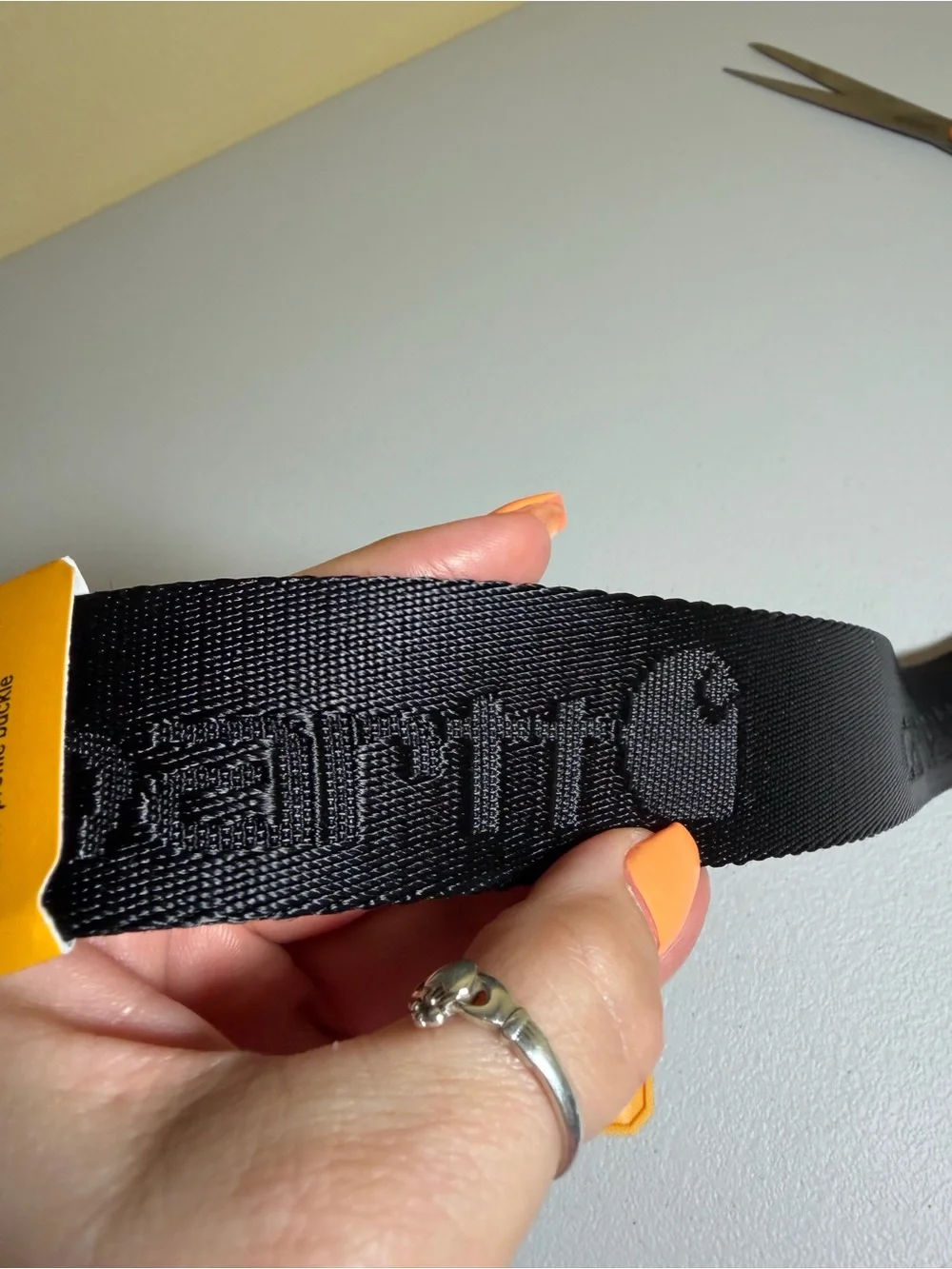 Carhartt Yellow & Black Belt With Guide Tag Medium